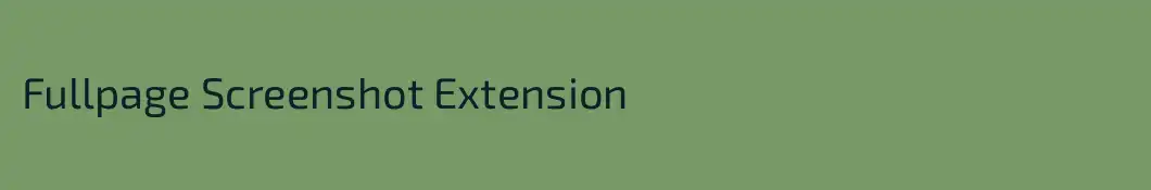 Fullpage Screenshot Extension